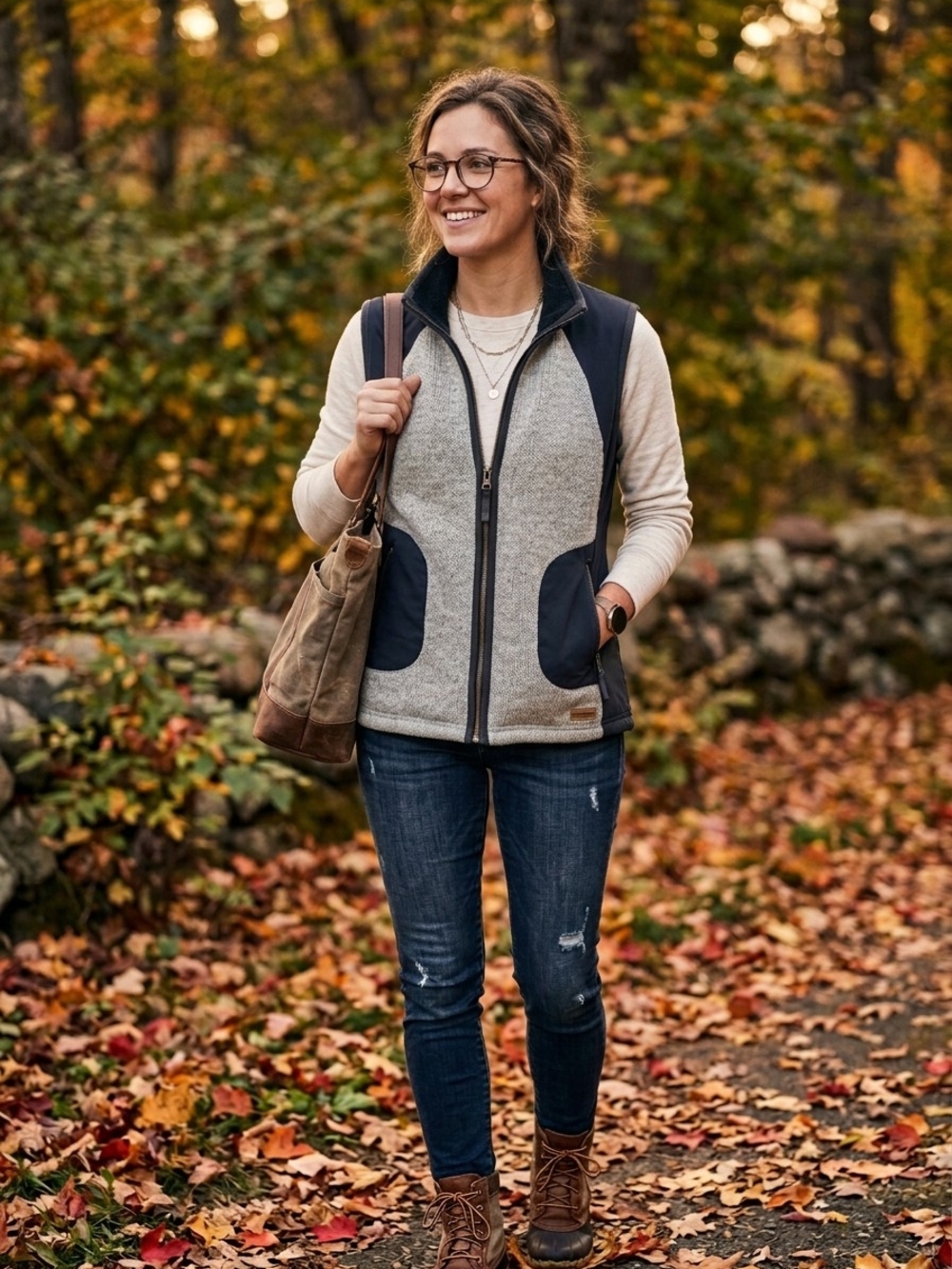 Laundromat Marled Grey/Black Wool Knit Zip-Up Sweater Vest Handmade In Nepal S